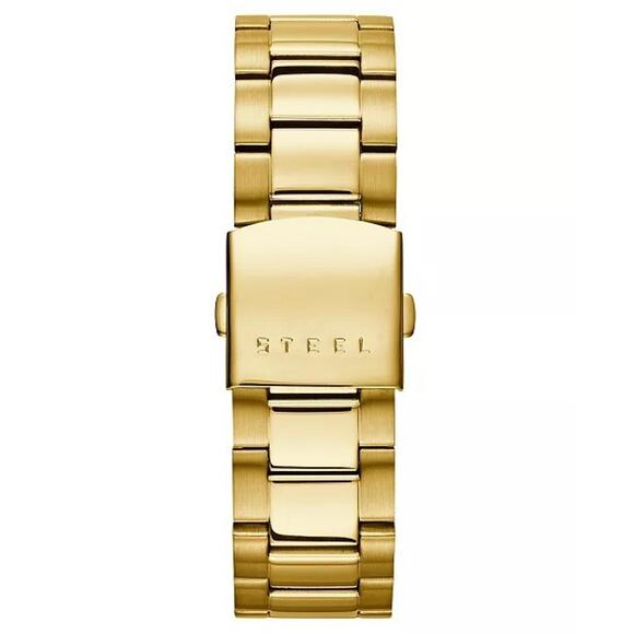 GUESS Gold Stainless Steel Quartz Chronograph Watch Black Dial main image 5